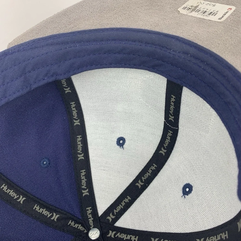 Hurley Blue Gray Hat Buckle Exclusive Adjustable Snapback Baseball Cap